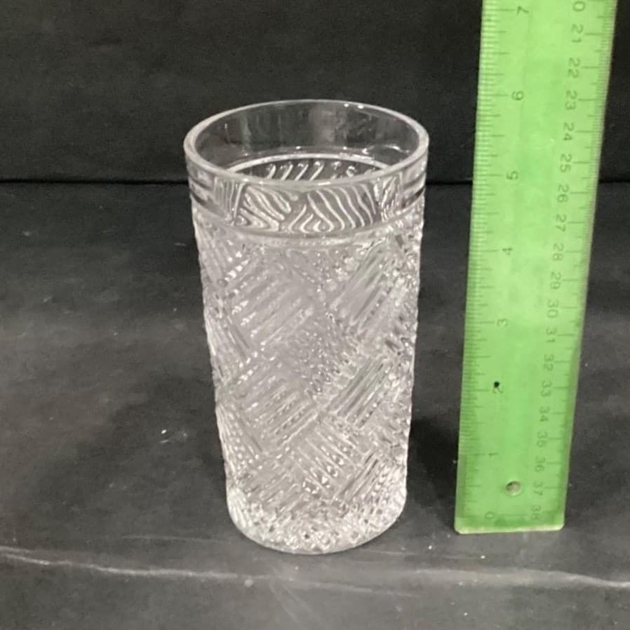 Acopa "Zion" Tumblers, Set of 4, Crisscross Textured Glasses, Modern Barware - Thumbnail 6