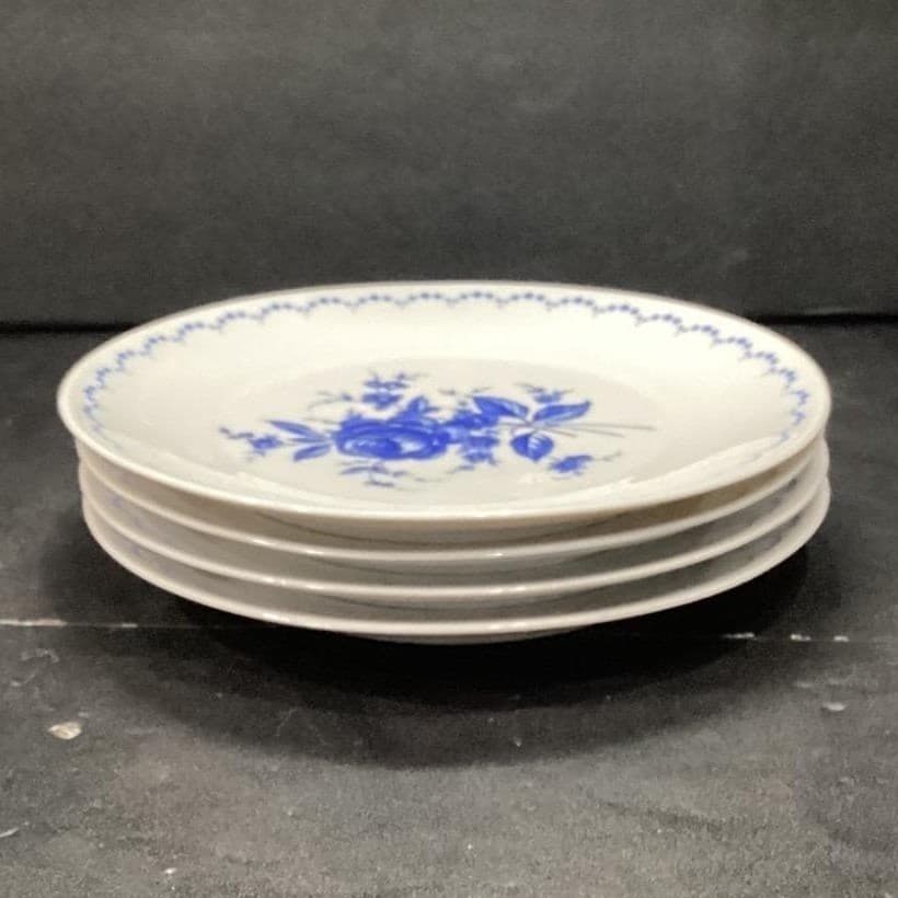 Alboth & Kaiser Bavaria Salad Plates, Set of 4, Vintage Blue Floral Tableware - Thumbnail 7