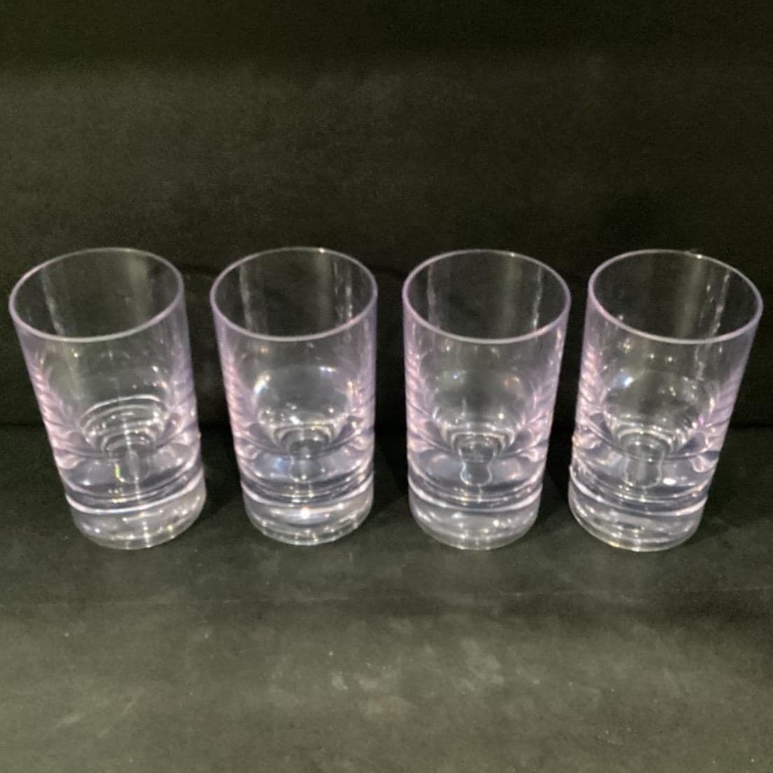 Tommy Bahama Purple Clear Acrylic Tumblers Set Of 4 BPA FREE Indoor/Outdoor - Thumbnail 3