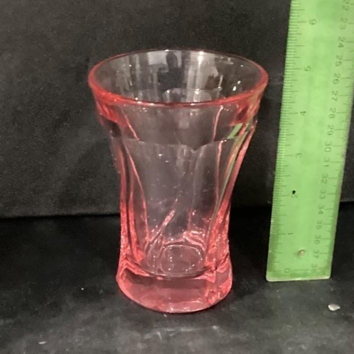 Fostoria Pink Jamestown Flat Tumbler, Vintage 10oz Cocktail Glass, Drinkware - Thumbnail 6