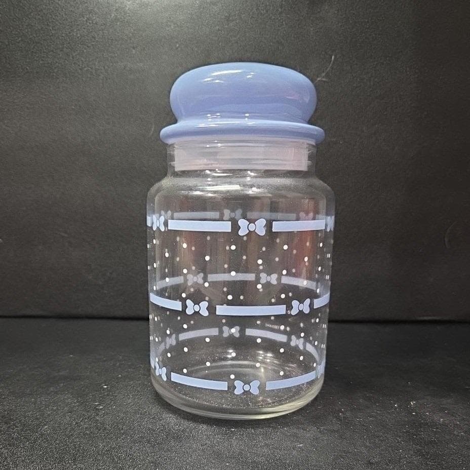 Anchor Hocking Bowtie Treat Canister, Vintage Glass Storage, Replacement Jar - Thumbnail 11