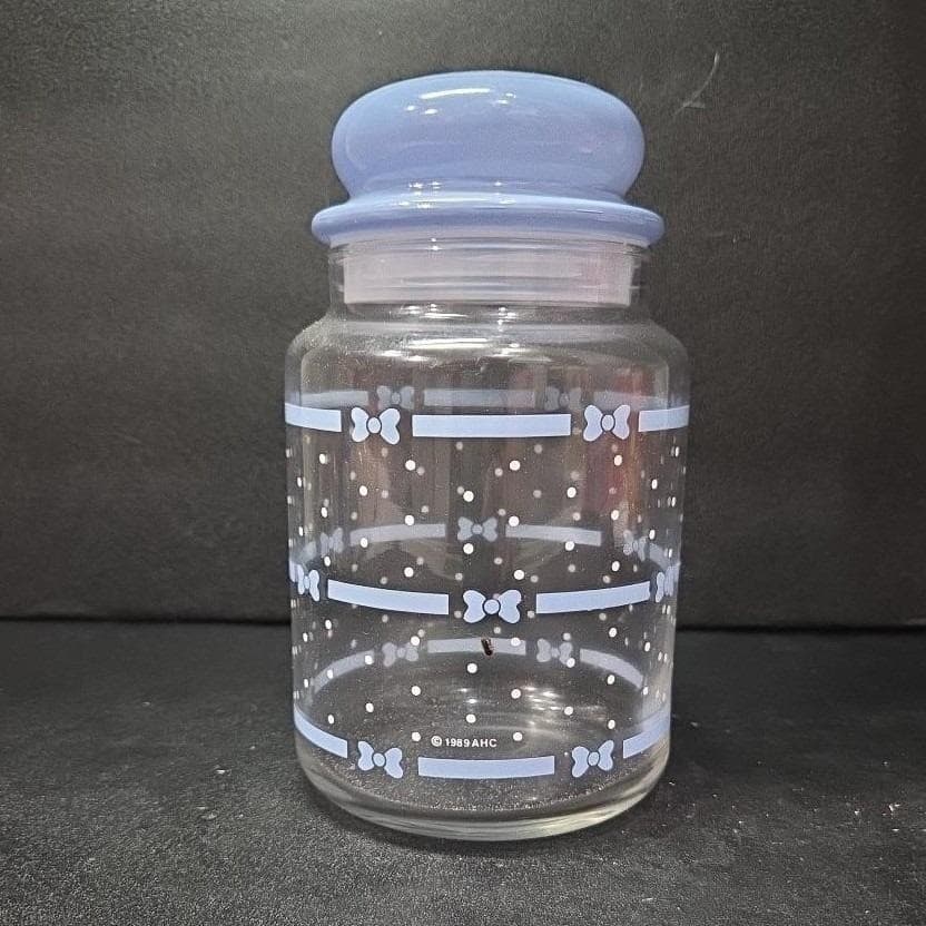Anchor Hocking Bowtie Treat Canister, Vintage Glass Storage, Replacement Jar - Thumbnail 9