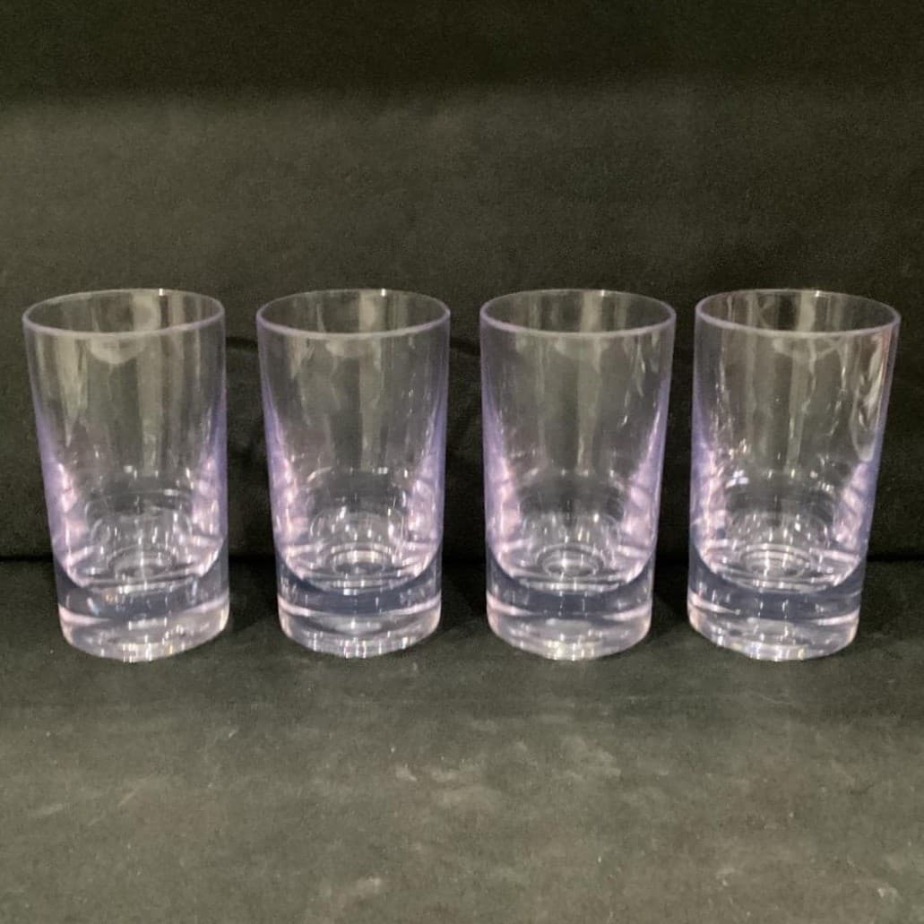 Tommy Bahama Purple Clear Acrylic Tumblers Set Of 4 BPA FREE Indoor/Outdoor - Thumbnail 2