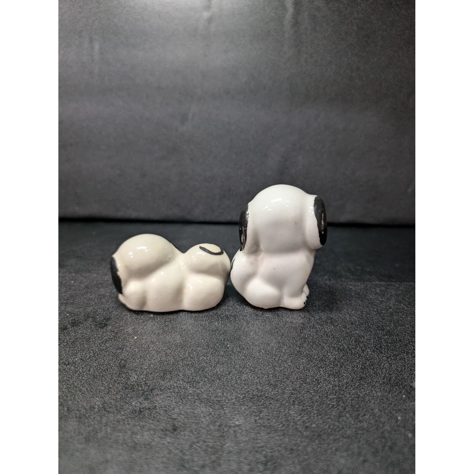 Vintage Mini Puppy Dog Statues, Small Ceramic Dogs, Retro Home Decor, 3" Tall - Thumbnail 3