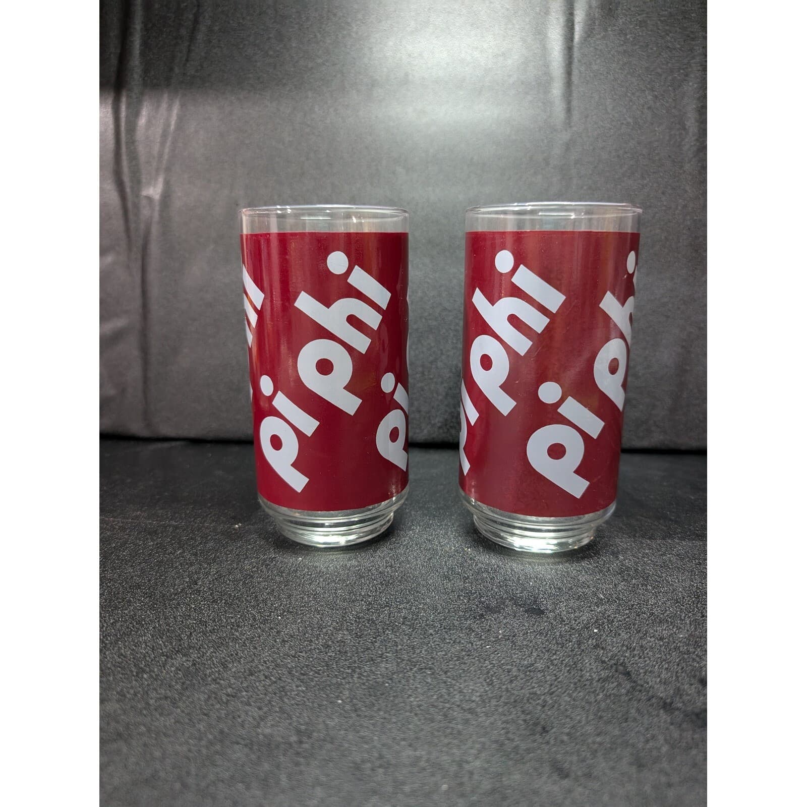 Pi Phi Sorority Glassware Set, Vintage Drinking Glasses, Set of 2, Sorority - Thumbnail 2