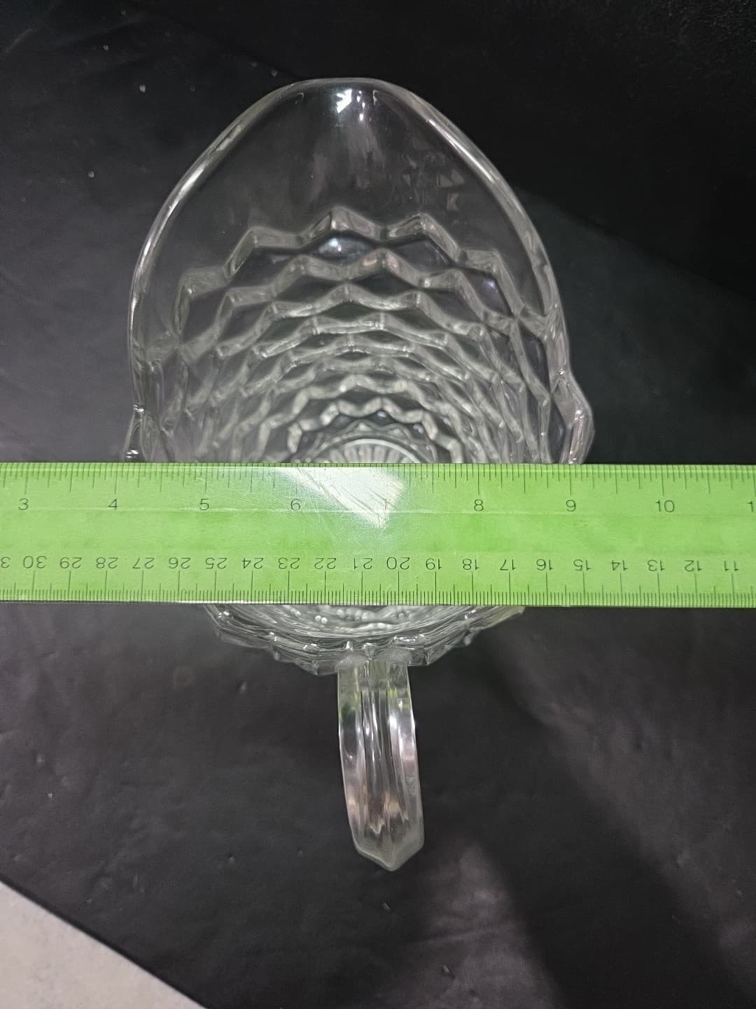Fostoria American Cubism Pitcher, 59 oz Vtg Glassware, Clear Stem, Table Decor - Thumbnail 9