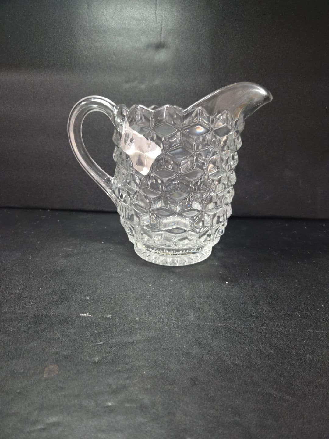 Fostoria American Cubism Pitcher, 59 oz Vtg Glassware, Clear Stem, Table Decor - Thumbnail 3