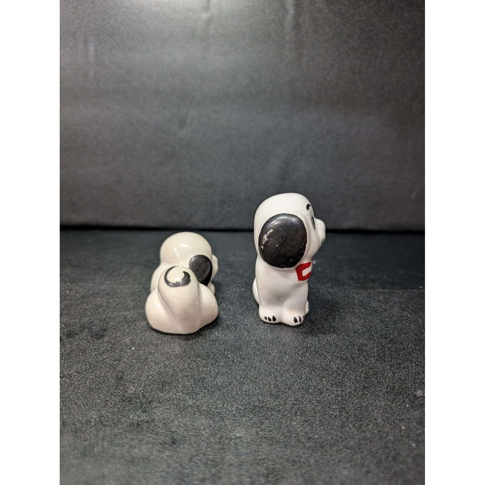 Vintage Mini Puppy Dog Statues, Small Ceramic Dogs, Retro Home Decor, 3" Tall - Thumbnail 4