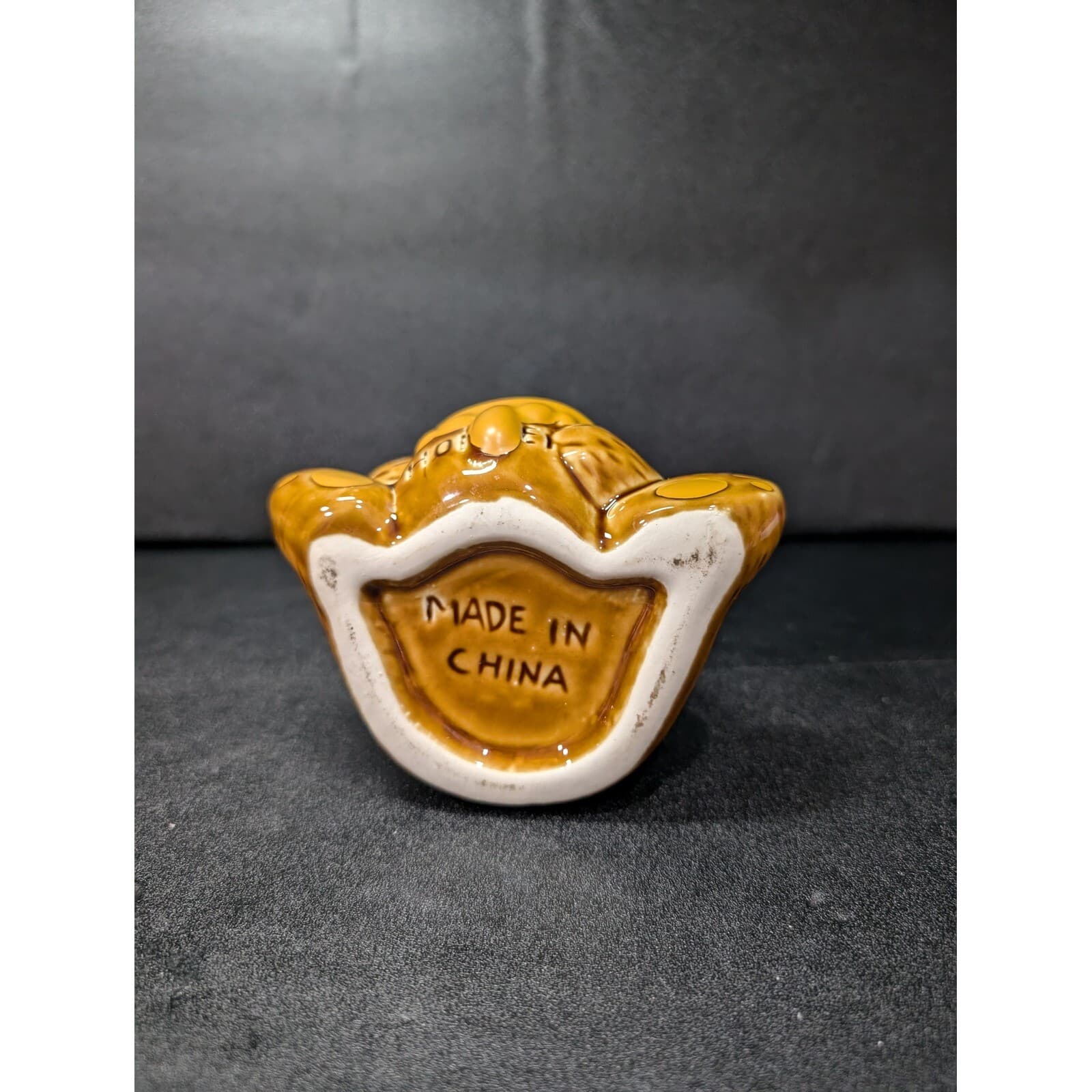 Honey Bear Ceramic Honey Jar Pot, Vintage Taiwan Bear Figural Condiments, Decor - Thumbnail 7
