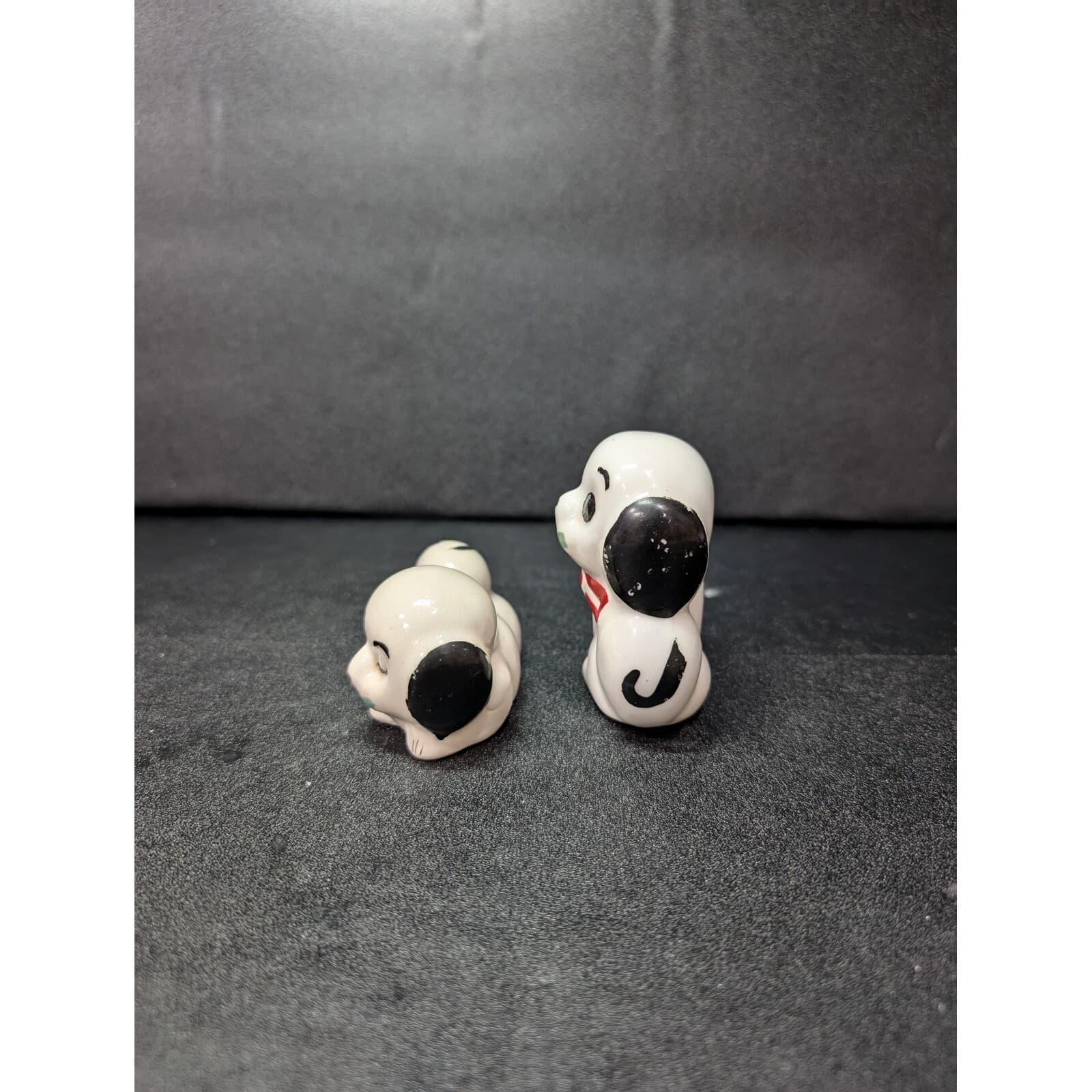 Vintage Mini Puppy Dog Statues, Small Ceramic Dogs, Retro Home Decor, 3" Tall - Thumbnail 2