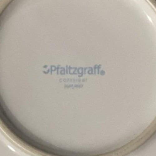 Pfaltzgraff Radius Salad Plates, Set of 4, Vintage Tan Rings Design Dinnerware - Thumbnail 5