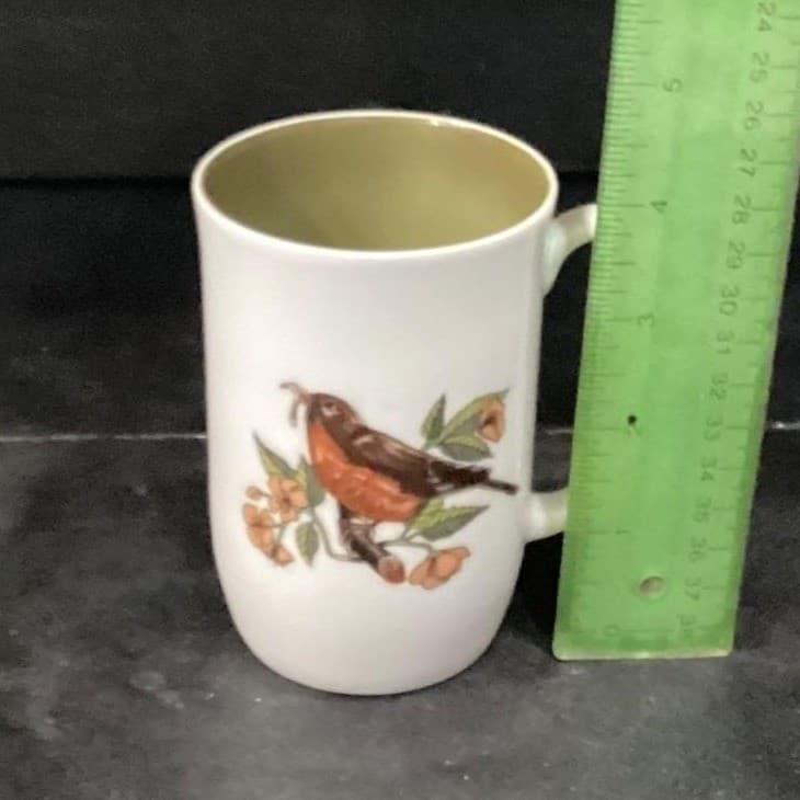 Fitz & Floyd Wild Birds Coffee Cups, Set of 2, Blue Jay and Robin Design Mugs - Thumbnail 6