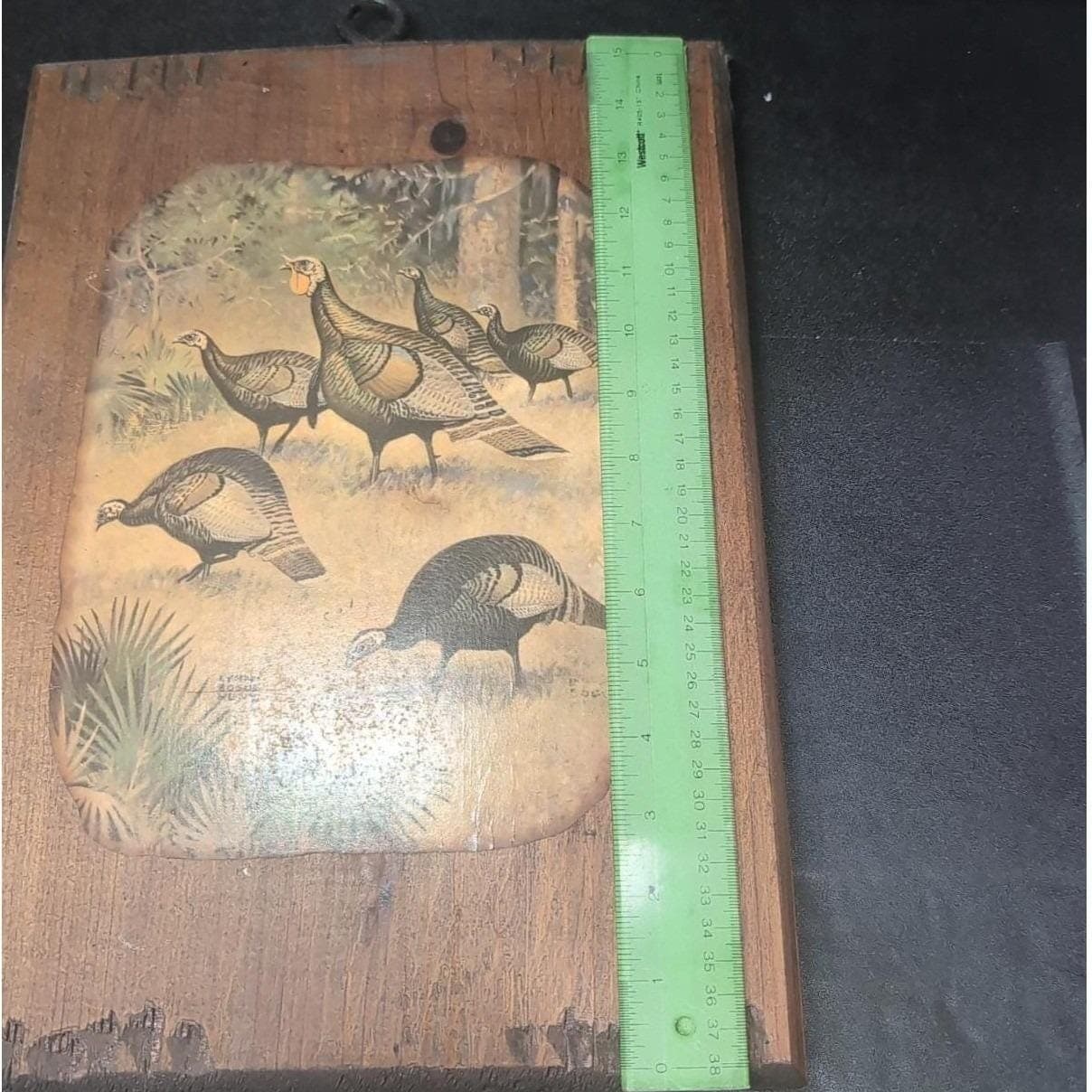 Lynn Bogue Hunt Turkey Gang Print, Vintage Wood Paneled Artwork, Rustic Wall Art - Thumbnail 7
