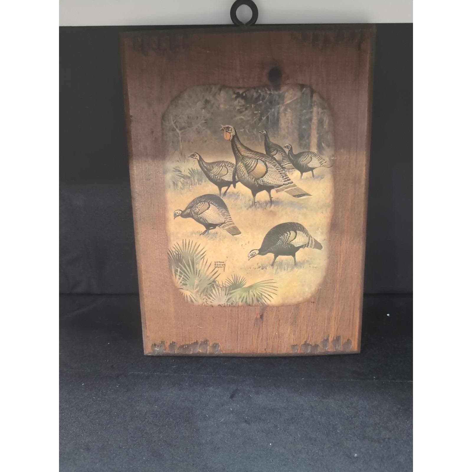 Lynn Bogue Hunt Turkey Gang Print, Vintage Wood Paneled Artwork, Rustic Wall Art - Thumbnail 8