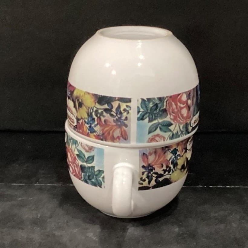 Currier & Ives Collection Spring Bouquet Large Coffee Cups, Floral Set of 2 - Thumbnail 13