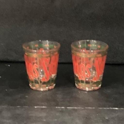 Culver Seasons Greeting Shot Glasses, Set of 2, Vintage Stained Glass Design - Thumbnail 10