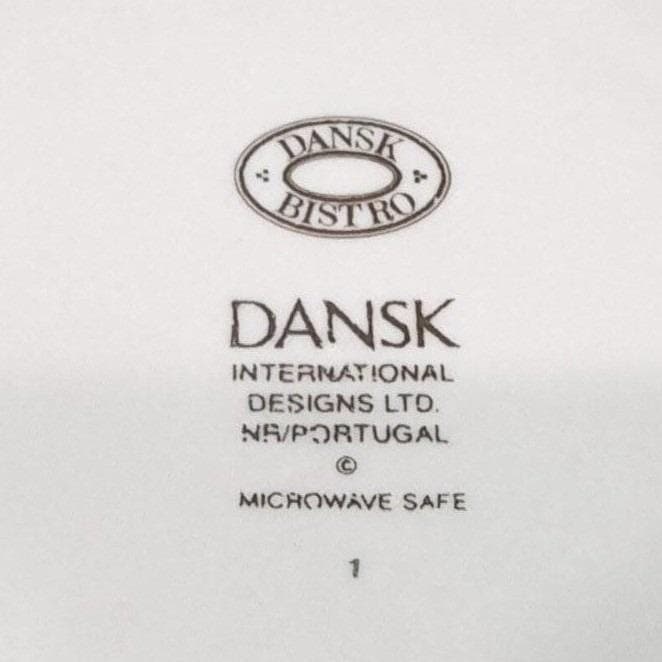 Dansk Ringsted Bistro Saucer, Vintage White & Blue Striped Stoneware Plate - Thumbnail 3