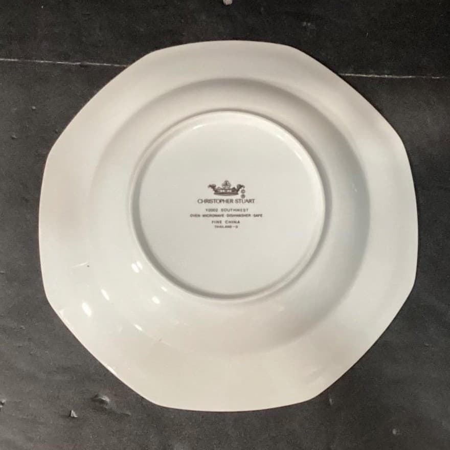 Christopher Stuart Southwest Octagonal Soup Bowls, Set Of 4, Vintage Dinnerware - Thumbnail 4