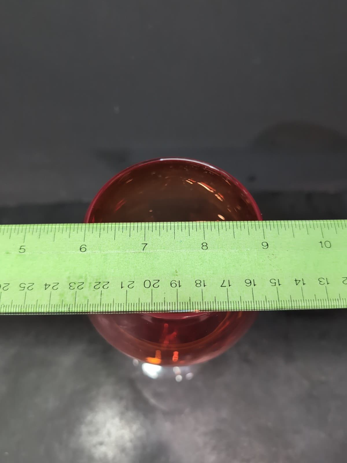 Aromatic Wine Goblet 24 oz, Red Swirl Stem Glass, Vintage Balloon Wine Glass - Thumbnail 9