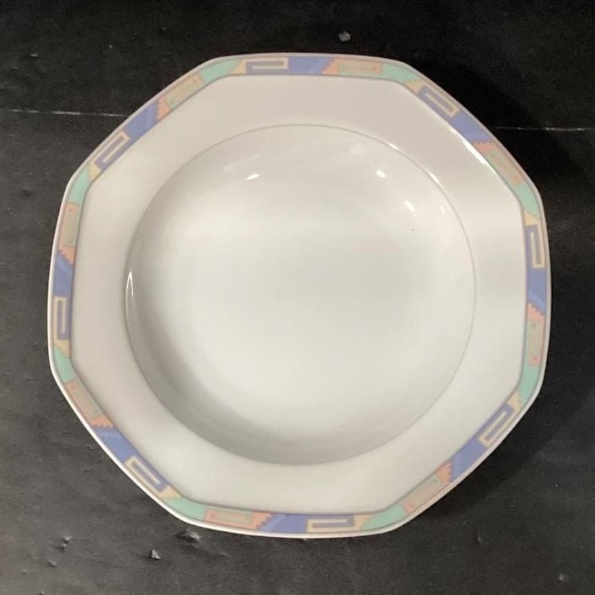 Christopher Stuart Southwest Octagonal Soup Bowls, Set Of 4, Vintage Dinnerware - Thumbnail 3