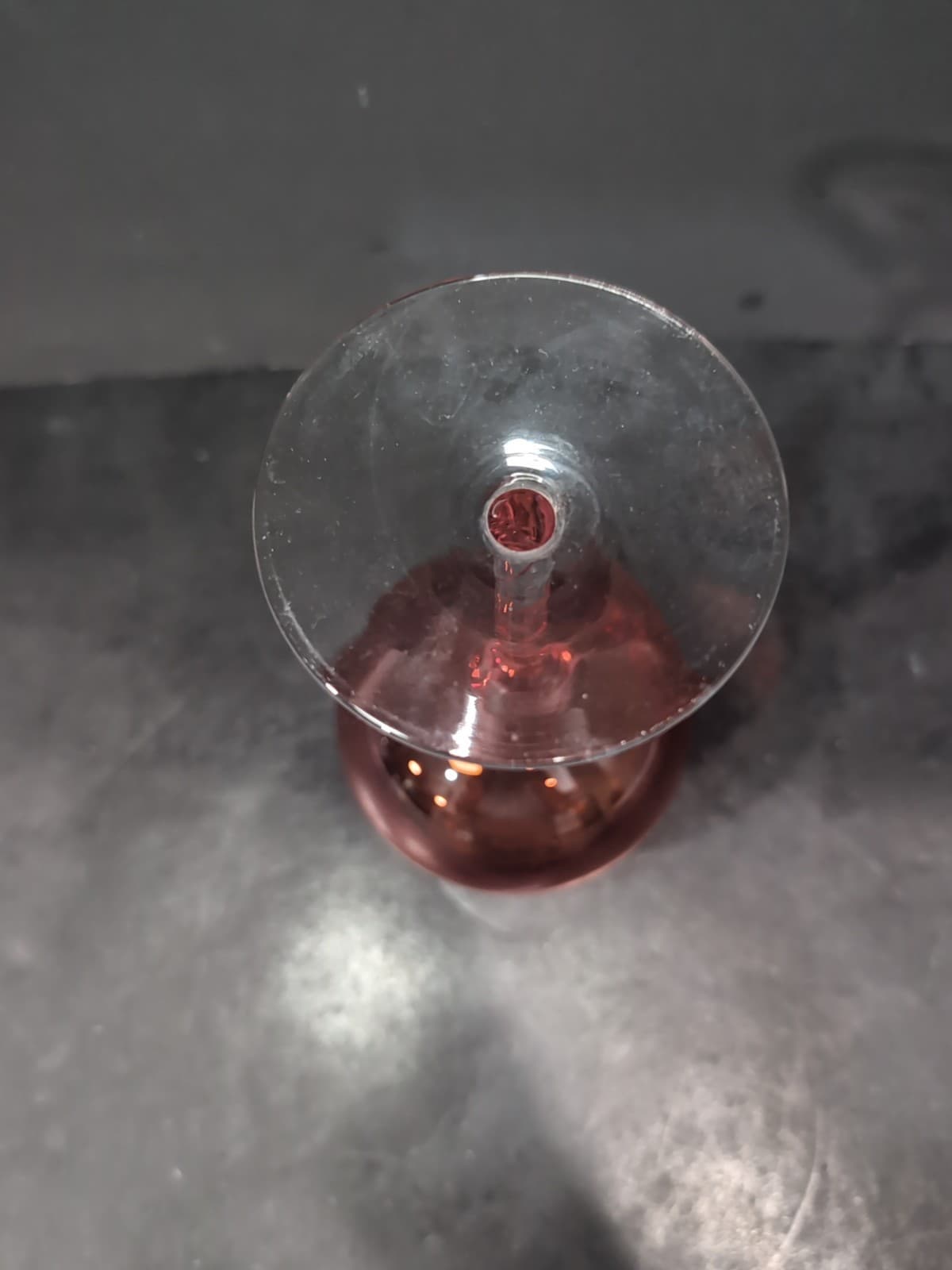 Aromatic Wine Goblet 24 oz, Red Swirl Stem Glass, Vintage Balloon Wine Glass - Thumbnail 7