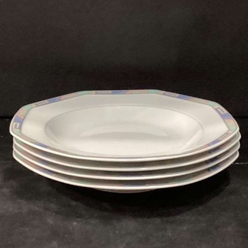 Christopher Stuart Southwest Octagonal Soup Bowls, Set Of 4, Vintage Dinnerware - Thumbnail 10