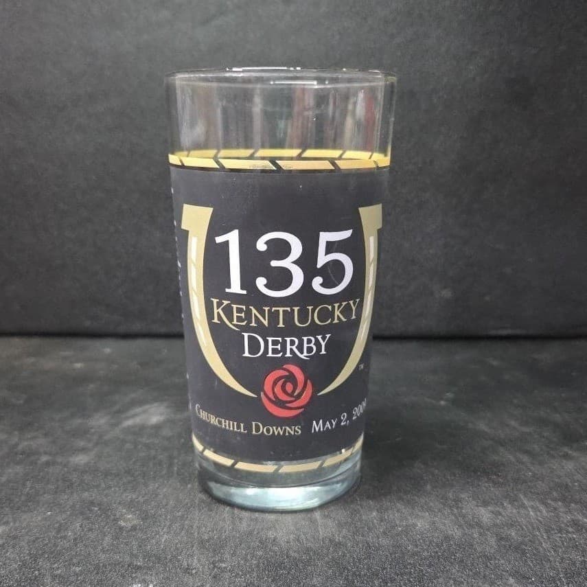Kentucky Derby Mint Julep Collector Souvenir Glass 135th Churchill Downs Tumbler - Thumbnail 2