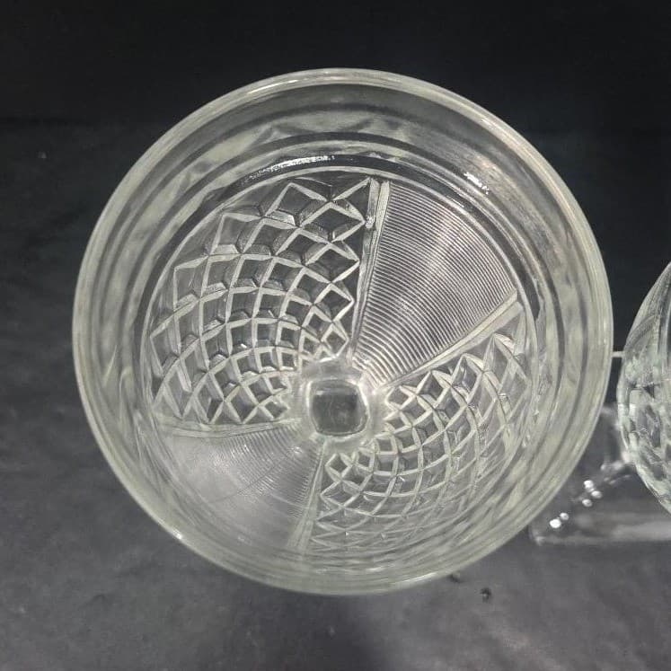 Saben Glass Contessa Water Goblets, Set Of 2, Vintage Square Footed Stemware - Thumbnail 7