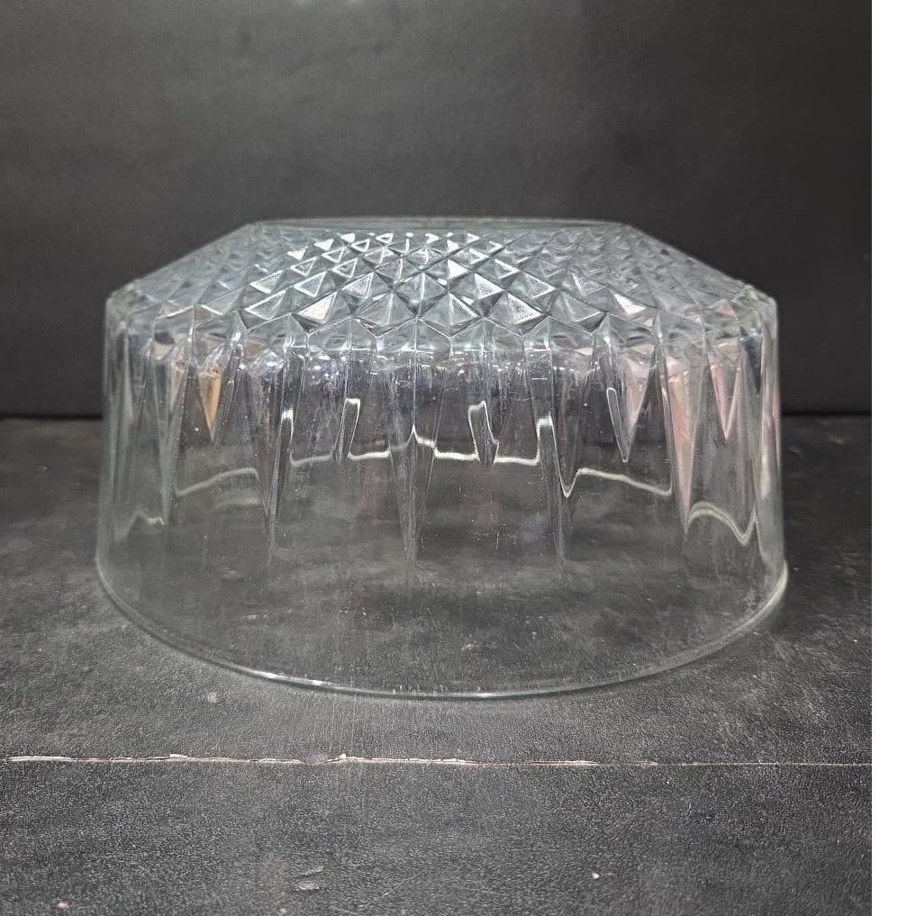 Arcoroc France Crystal Clear Salad Bowl, Vintage Starburst Design, Dinnerware - Thumbnail 11