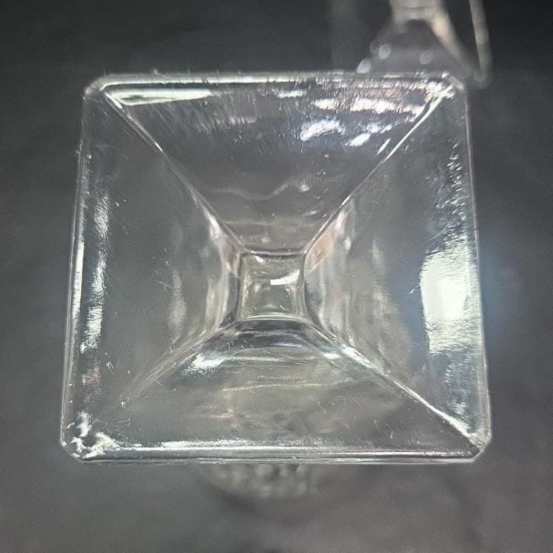Saben Glass Contessa Water Goblets, Set Of 2, Vintage Square Footed Stemware - Thumbnail 8