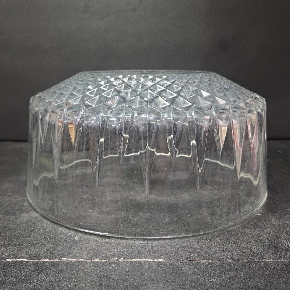 Arcoroc France Crystal Clear Salad Bowl, Vintage Starburst Design, Dinnerware - Thumbnail 8
