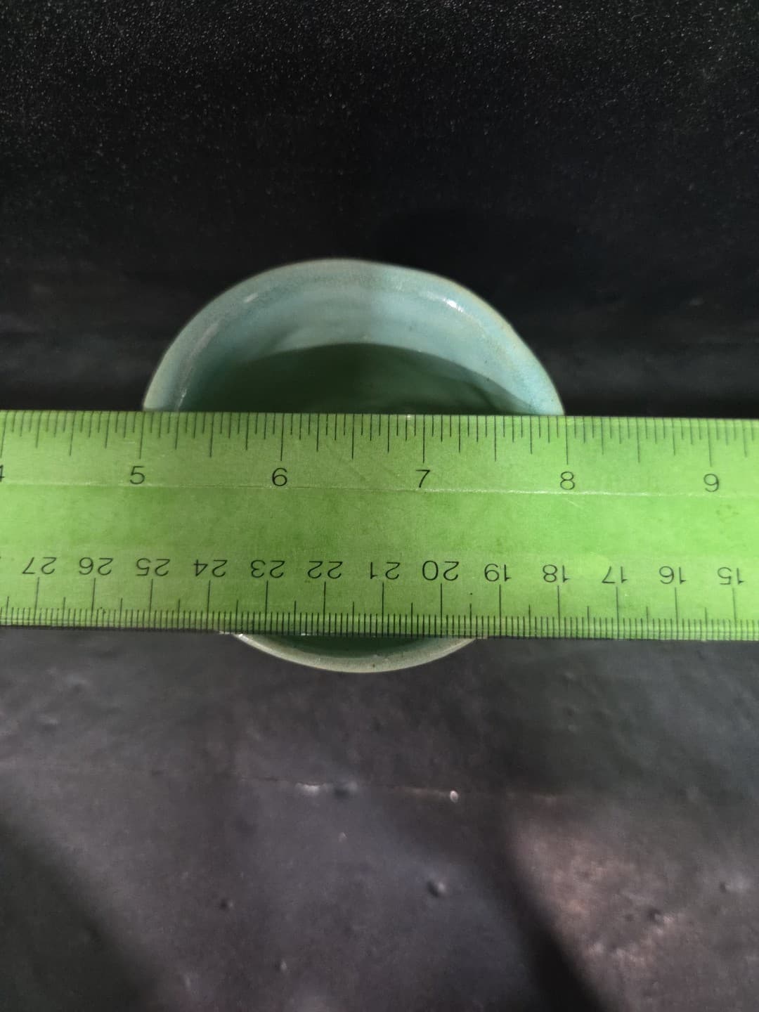 Country Fare Style Turquoise & Brown Glaze Egg Cup, Vintage Ceramic Goblet - Thumbnail 9