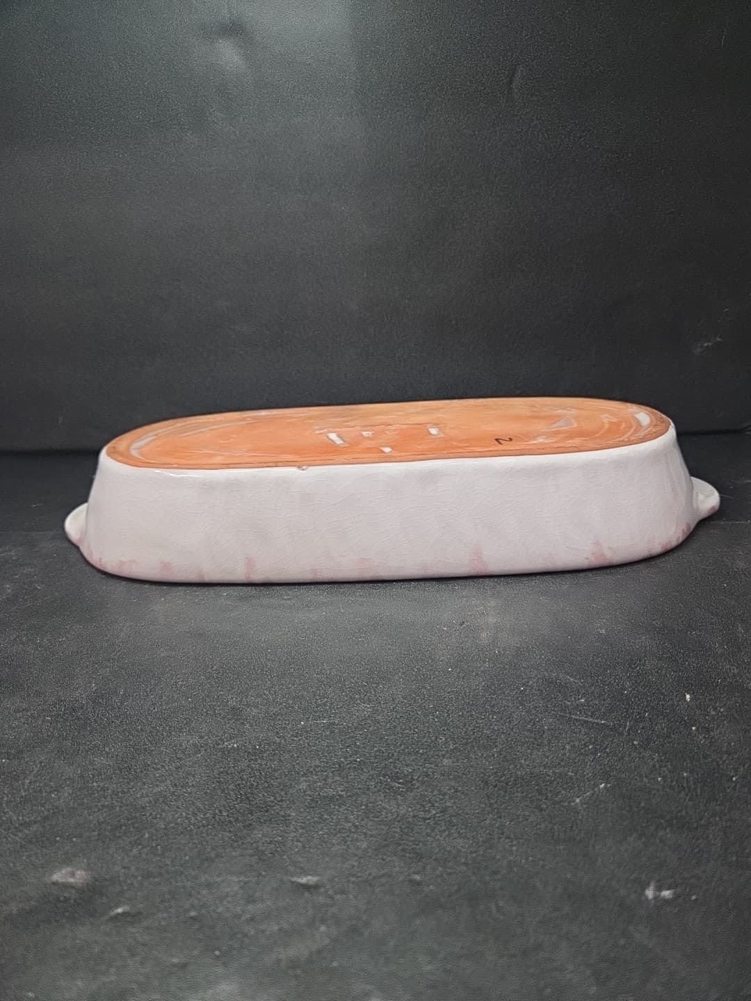 Studio Art Pottery Oval Baking & Serving Dish, Country Pink Floral, Stoneware - Thumbnail 9
