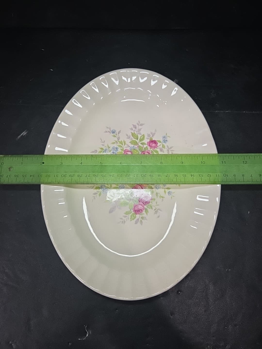 Edwin M. Knowles China Company Rose Floral Bouquet Oval Platter, Vrg Replacement - Thumbnail 6
