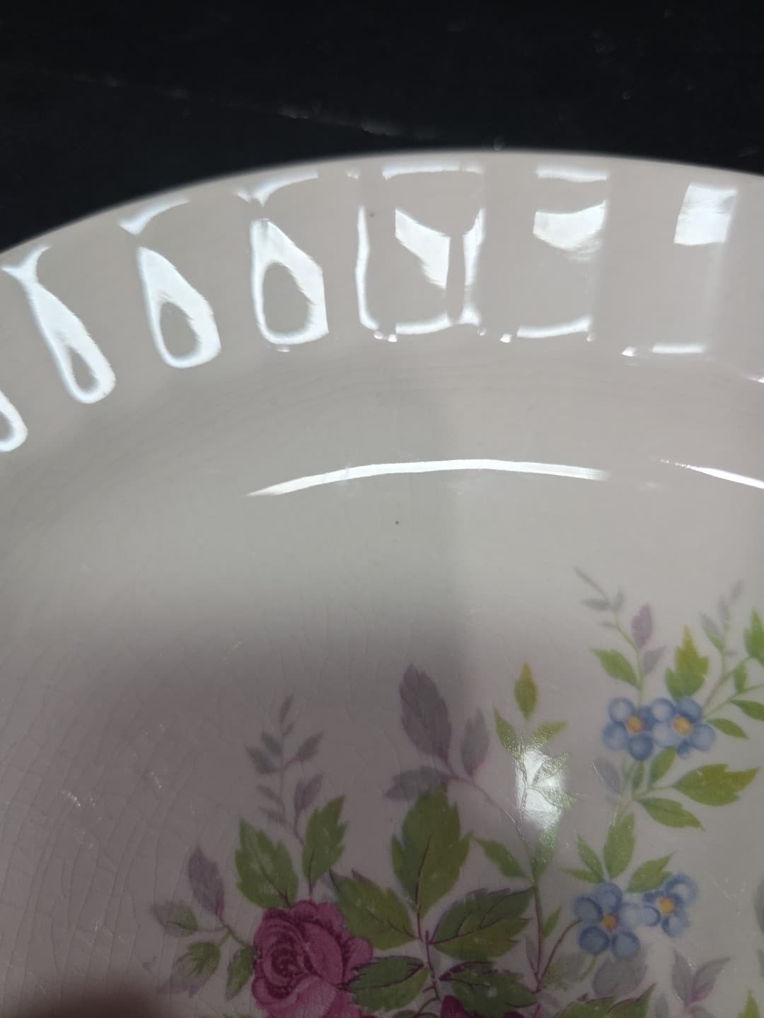 Edwin M. Knowles China Company Rose Floral Bouquet Oval Platter, Vrg Replacement - Thumbnail 4
