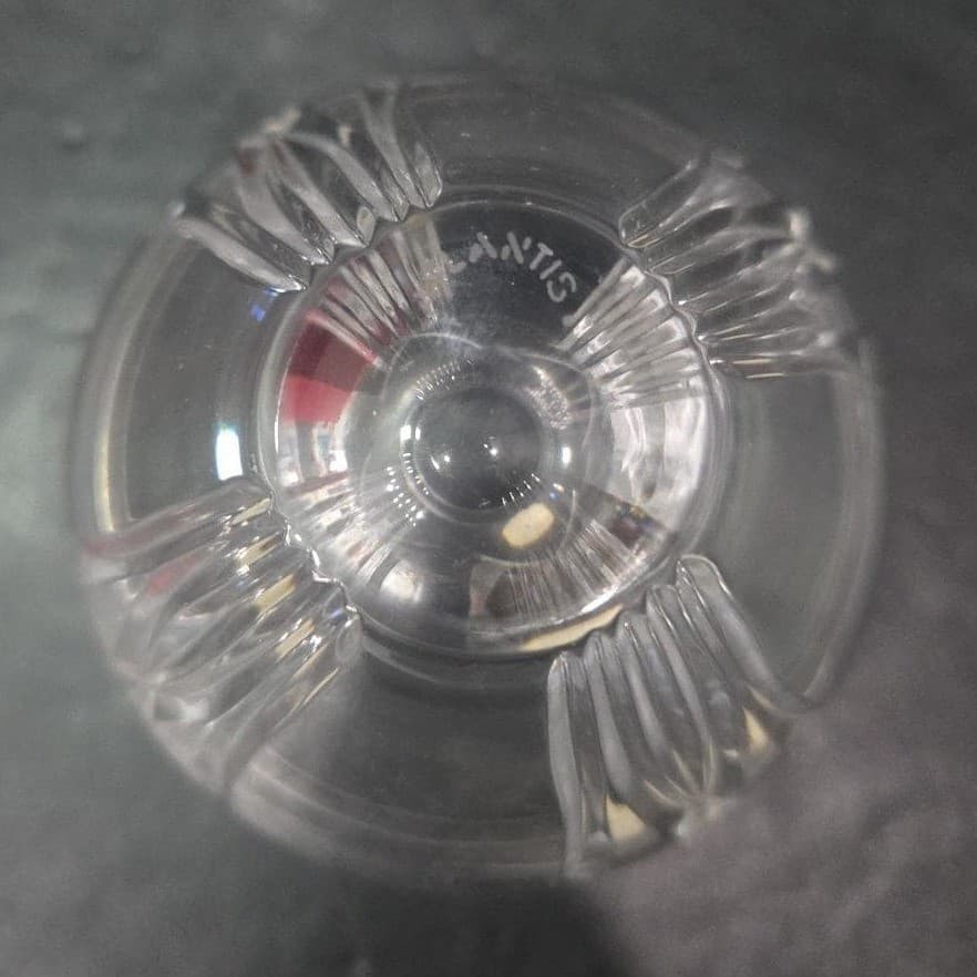 Atlantis Full Lead Crystal Vase, Vintage Handblown Clear Glass, Mantel Decor - Thumbnail 8