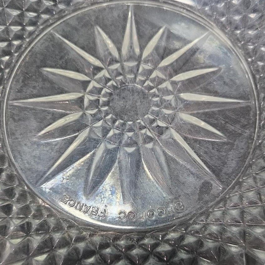Arcoroc France Crystal Clear Salad Bowl, Vintage Starburst Design, Dinnerware - Thumbnail 7
