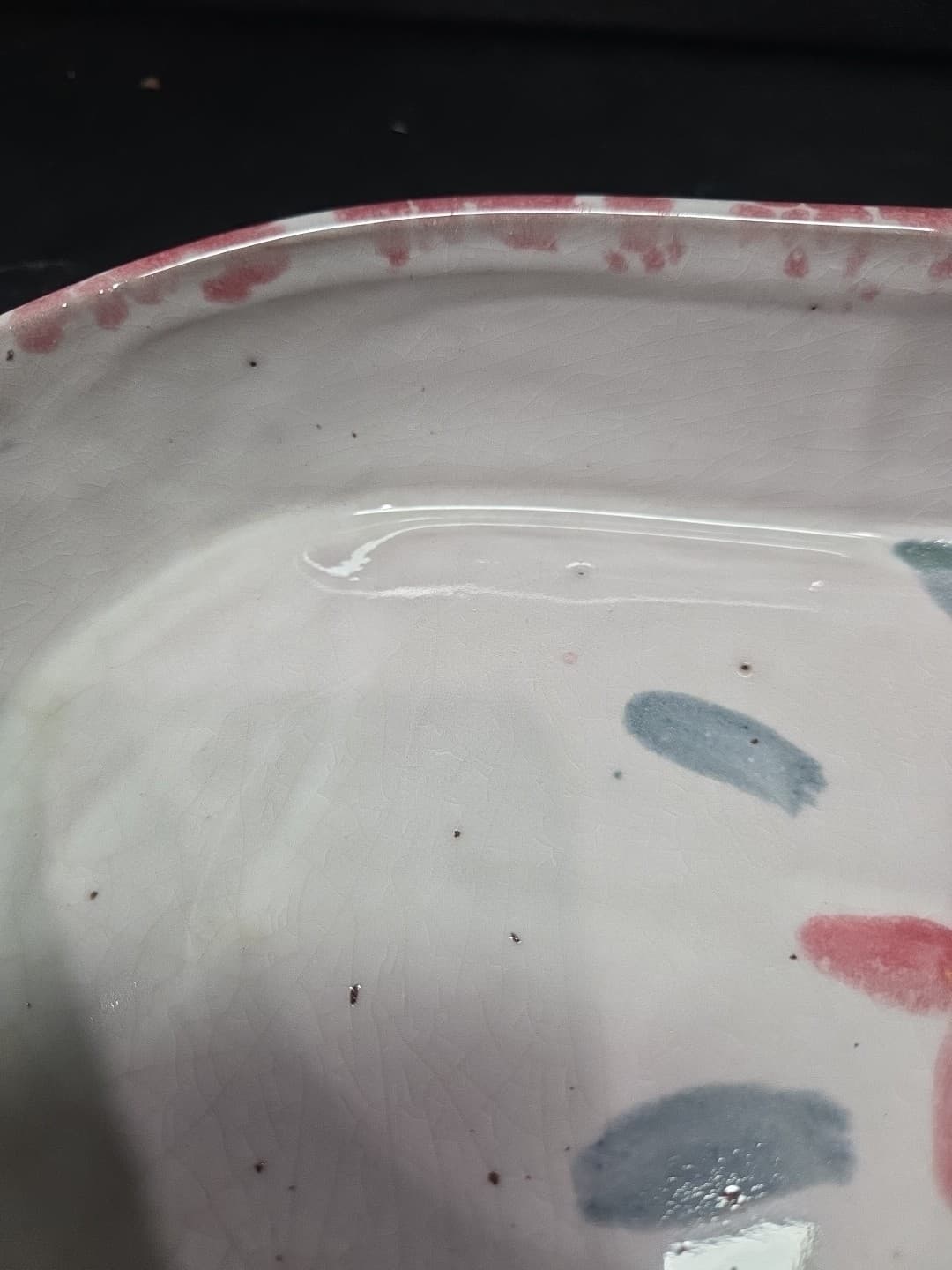 Studio Art Pottery Oval Baking & Serving Dish, Country Pink Floral, Stoneware - Thumbnail 6