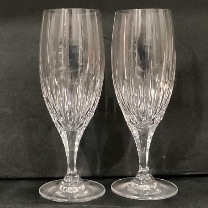 2 Mikasa Arctic Lights crystal pattern Iced Tea Glasses - Thumbnail 8