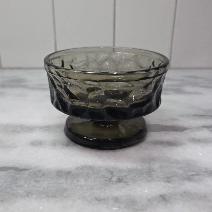 Fostoria Pebble Beach Thumbprint Sherbet, Vintage Dessert Cup, MCM Glassware - Thumbnail 4