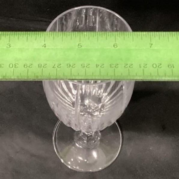 4 Mikasa ARCTIC LIGHTS Crystal 8.5" Iced Tea Glasses Vertical Cuts - Thumbnail 3