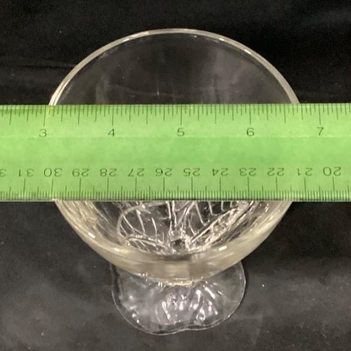La Rochere France Footed Water Goblets Leaf Square Base Glasses Set of 4 - Thumbnail 3