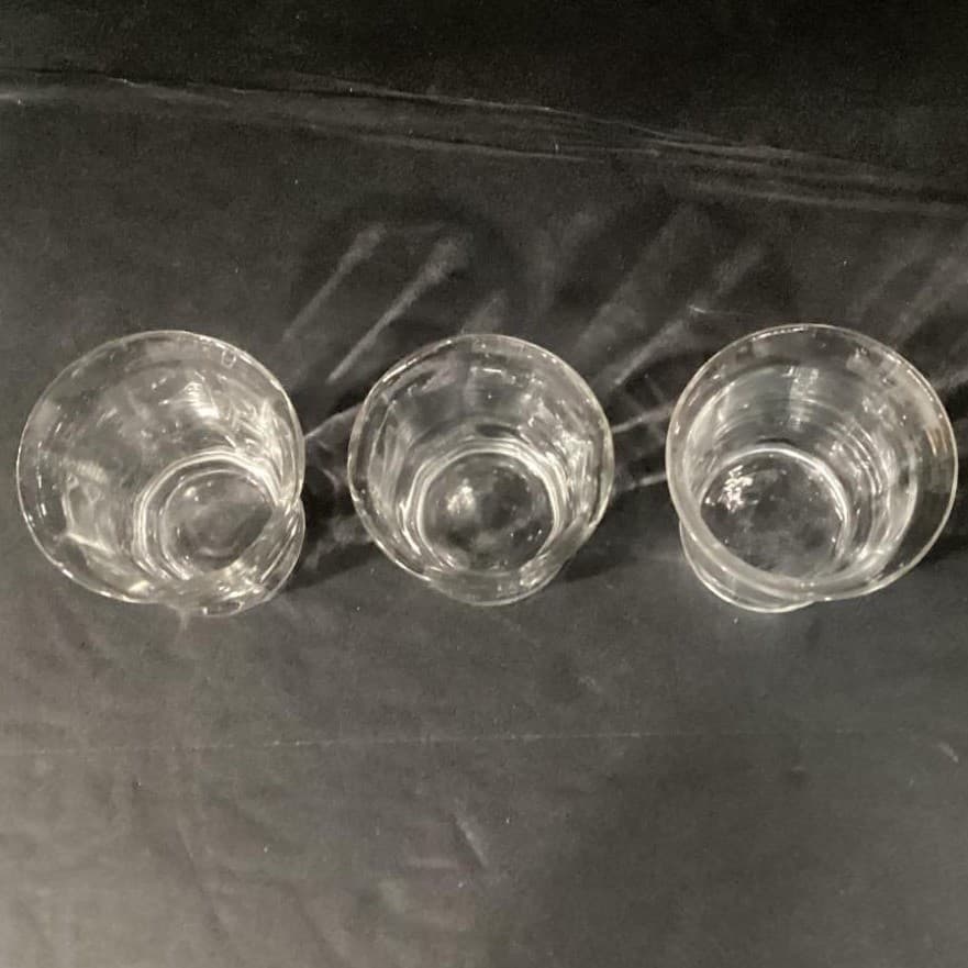Set of 3 Paneled Clear Glass Votive Candle Holders - Thumbnail 5