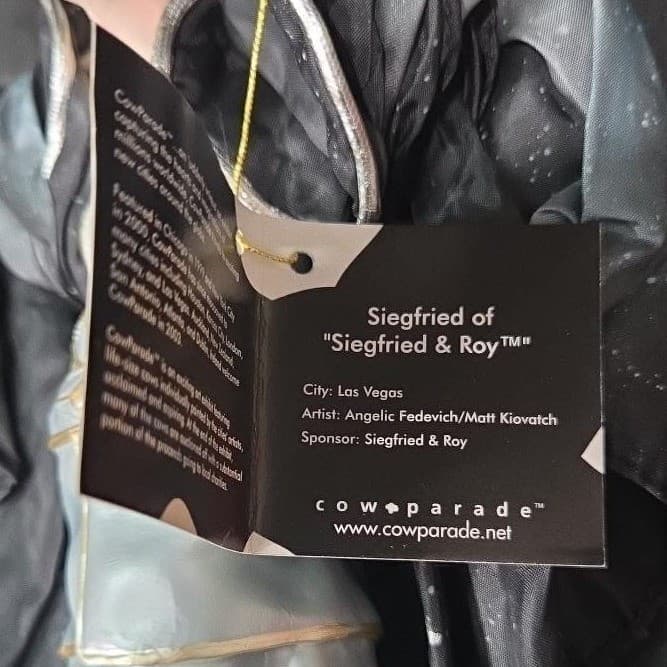 Cow Parade Siegfried & Roy Figurine, Westland Giftware, #7280 & 7281, Box/Tag - Thumbnail 11