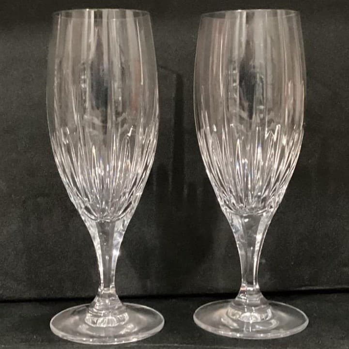 2 Mikasa Arctic Lights crystal pattern Iced Tea Glasses - Thumbnail 11