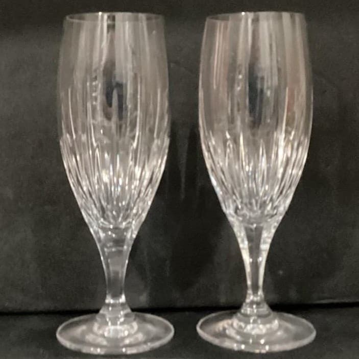 2 Mikasa Arctic Lights crystal pattern Iced Tea Glasses - Thumbnail 9