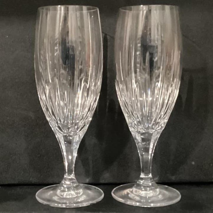 2 Mikasa Arctic Lights crystal pattern Iced Tea Glasses - Thumbnail 7