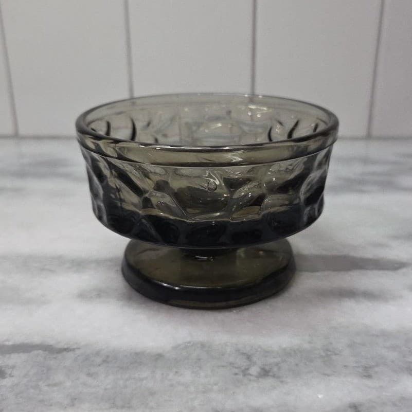 Fostoria Pebble Beach Thumbprint Sherbet, Vintage Dessert Cup, MCM Glassware - Thumbnail 5
