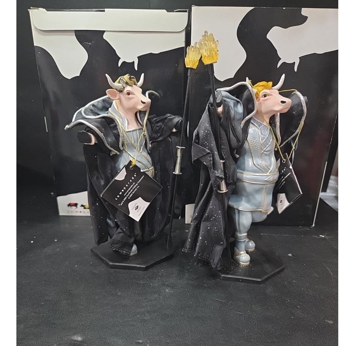 Cow Parade Siegfried & Roy Figurine, Westland Giftware, #7280 & 7281, Box/Tag - Thumbnail 4