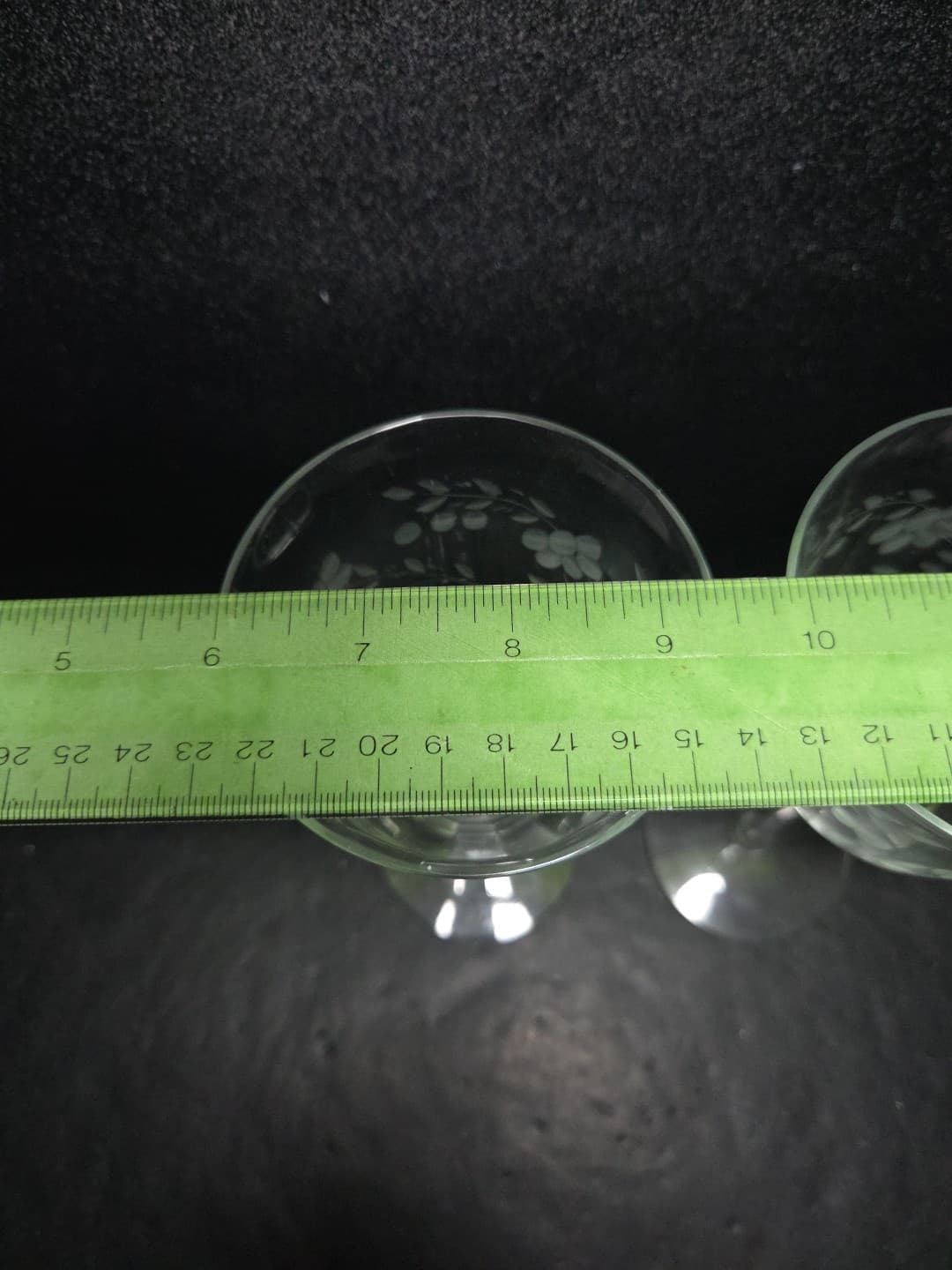 Weston Style Optic Crystal Water Goblets, Set Of 2, Floral Wine Glasses, Elegant - Thumbnail 9